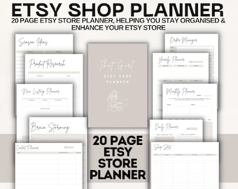 Etsy Business Planner | Etsy Shop Planner | Print On Demand | Neutral Beige