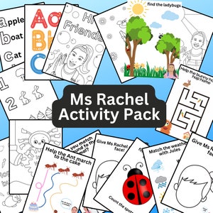 MS RACHEL ACTIVITY Pack | 16 Page | Party Favours | Coloring Pages | Activity Pages