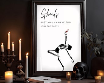 HALLOWEEN WELCOME SIGN, Halloween Party Print, 4 Sizes, Digital Download
