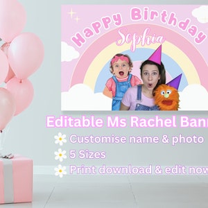 MS RACHEL BIRTHDAY Banner, Ms Rachel Party Decorations, Ms Rachel Party ...