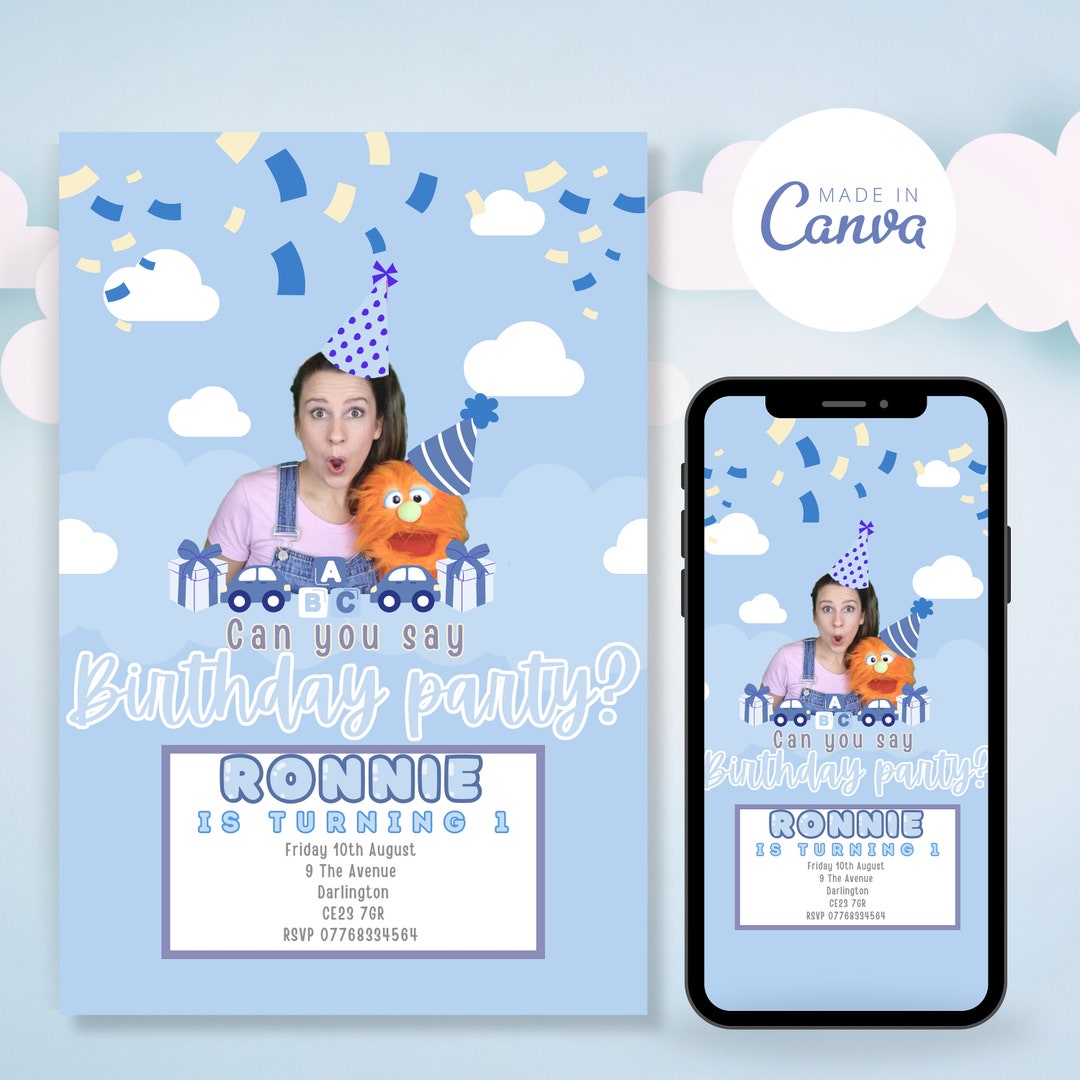 MS RACHEL BIRTHDAY Party Invites, Customize, Print & Digital