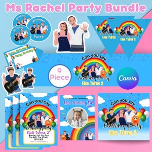 MS RACHEL BIRTHDAY Party Pack, Ms Rachel Party Decorations, Ms Rachel Party Bundle, Ms Rachel Party, Ms Rachel Birthday,Digital Download