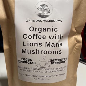 Organic Donut Shop Coffee with Lions Mane Mushroom Extract