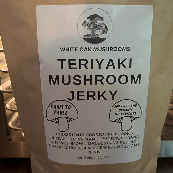 Teriyaki Mushroom Jerky (Lions Mane, Shiitake, Oysters)