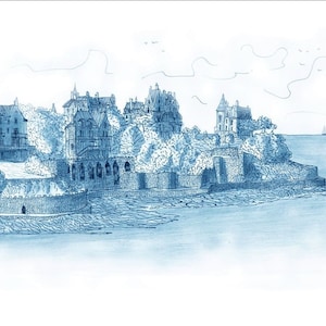 Illustrationszeichnung Dinard / Bretagne