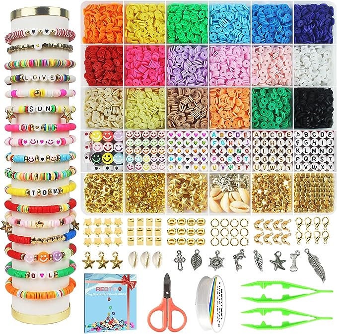 The Sugar Shack DIY Stretchy Bracelet Jewelry Making Bead Kit for