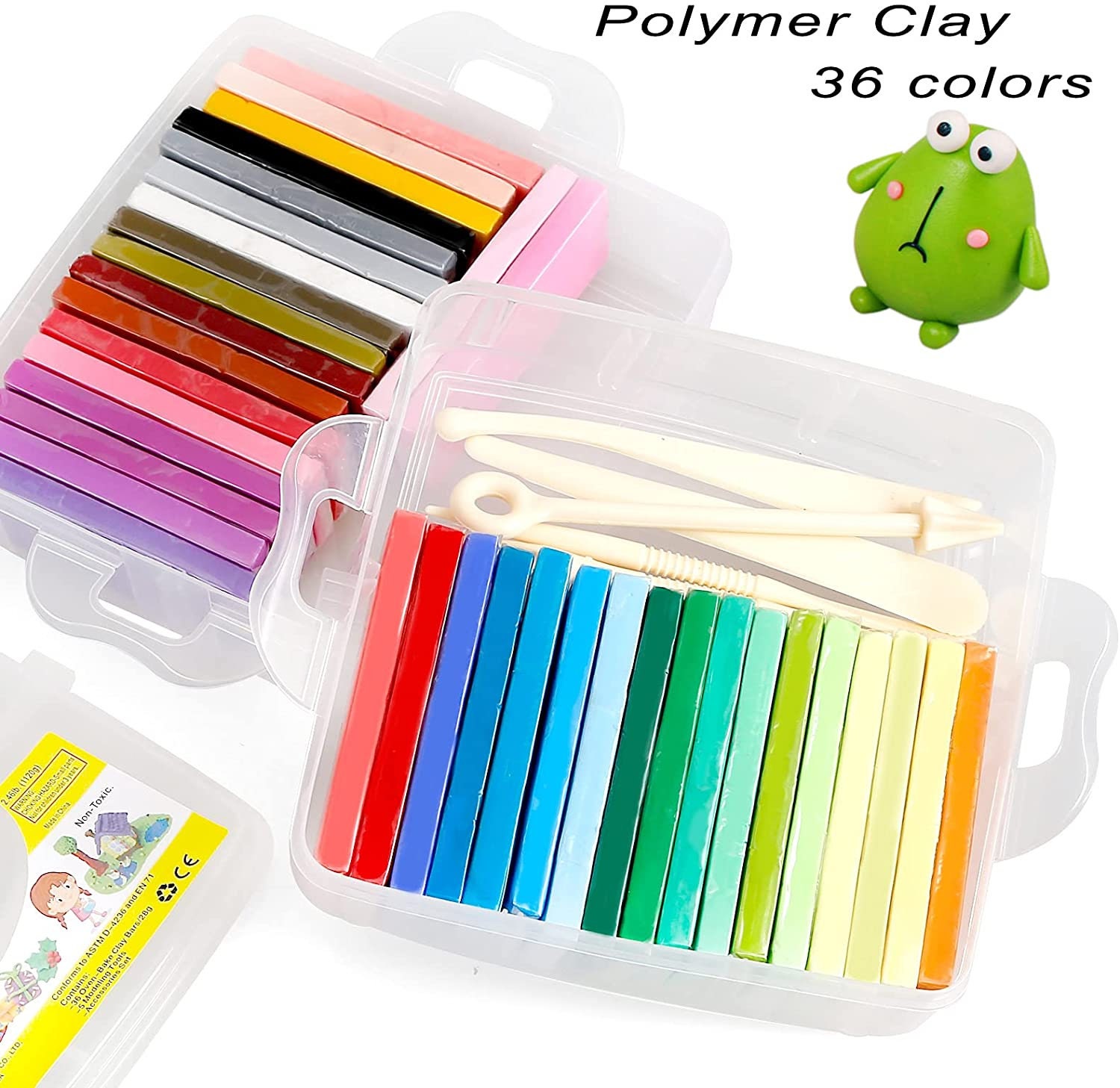 Polymer Clay Starter Kit 36 Colors Oven Bake Clay Baking Modeling