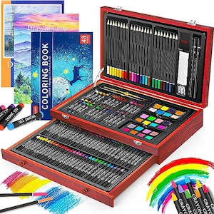 175 Piece Deluxe Art Set With 2 Drawing Pads, Professional Art Kit, Art  Supplies for Adults, Teens, Paint Supplies 