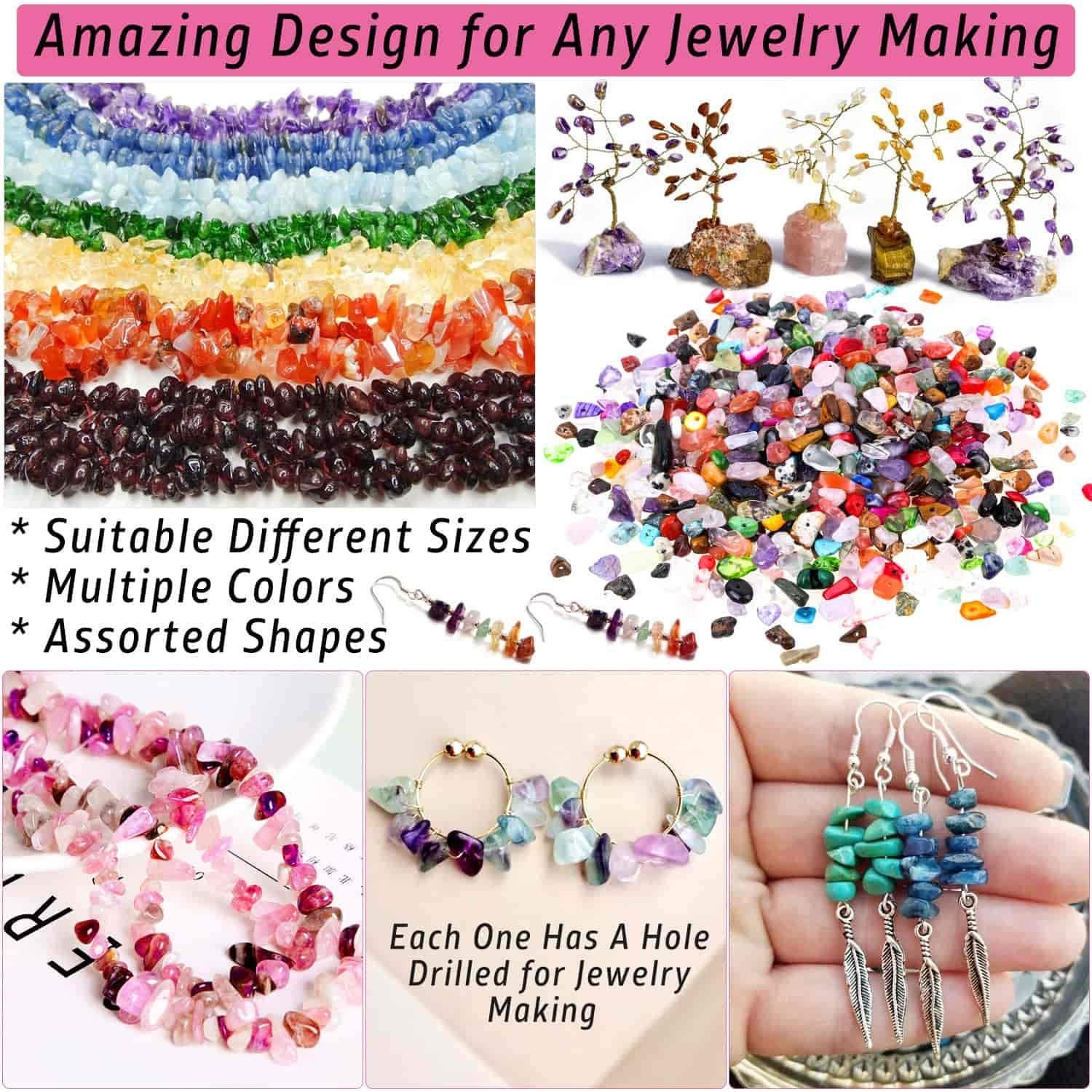 Bracelet Making Kit Crystal Gemstone Kit for Rings, Earrings Craft Kit for  Adults Charm Bracelet Kit Jewelry Making Kit for Girls 