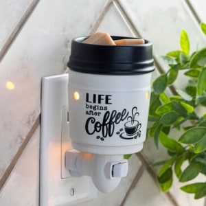 Coffee Pluggable Fragrance Warmer/ Warmer with Soy Melts/ Silicone Liner