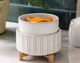 Ceramic & Wood 2-in-1 Classic Fragrance Warmer