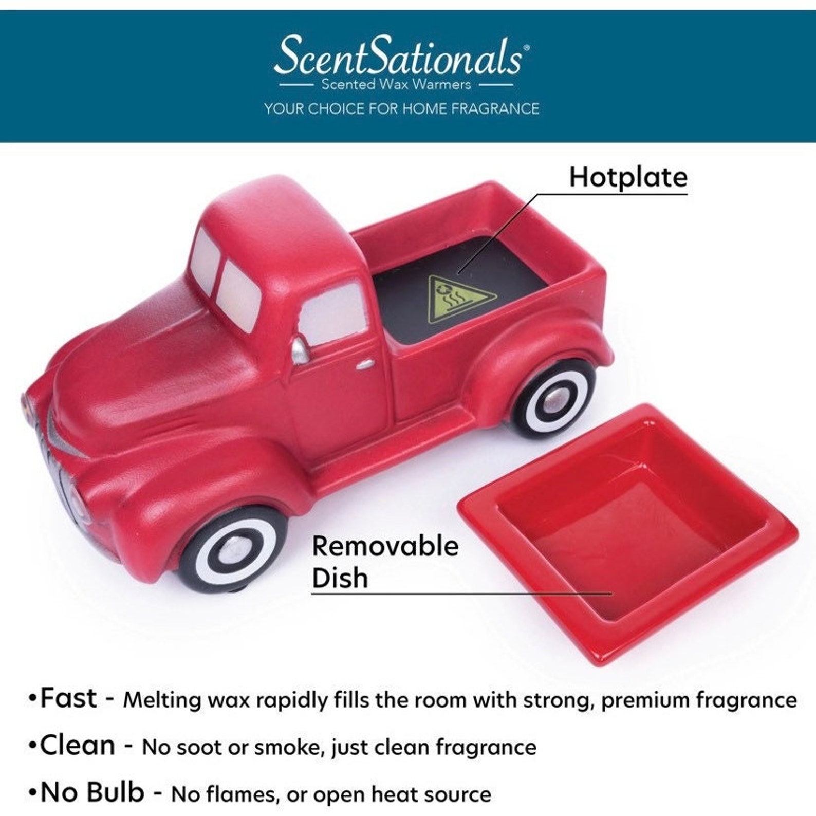 Red Vintage Style Truck Wax Warmer Red Truck Etsy