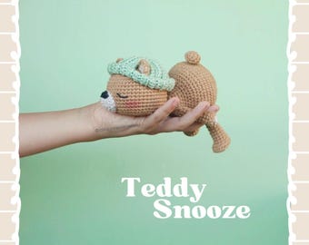 Teddy Snooze amigurumi! Crochet pattern - amigurumi file - bear crochet pattern - amigurumi tutorial pattern - Teddy bear