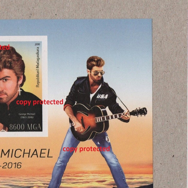 George Michael Souvenir StempelBögen x 2er Neuwertig