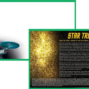 STAR TREK USA Enterprise Memorabilia von GB Royal Mail - limitierte Ausgabe - atemberaubendes Kunstwerk auf Briefumschlag plus Informationskarte
