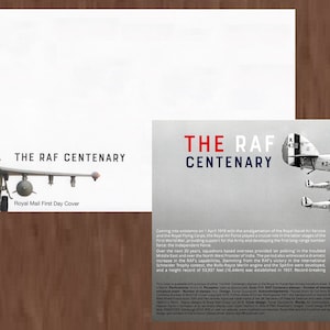 RAF Centenary Limited Edition GB Royal Mail 2018 Koperta pocztowa z wkładką