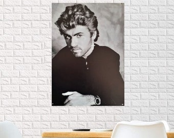 George Michael Metal Wall art - superb finish from upcycled metal - Size: 20cm x 30cm (7.8inch x 11.8inch)