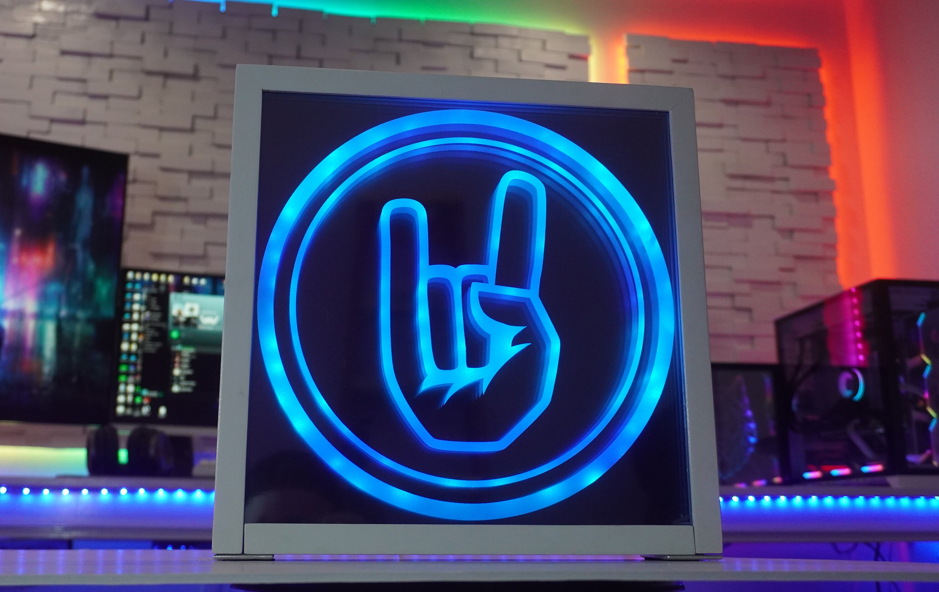 Infinity Mirror Box Custom designs backlit with Smart RGBIC Etsy