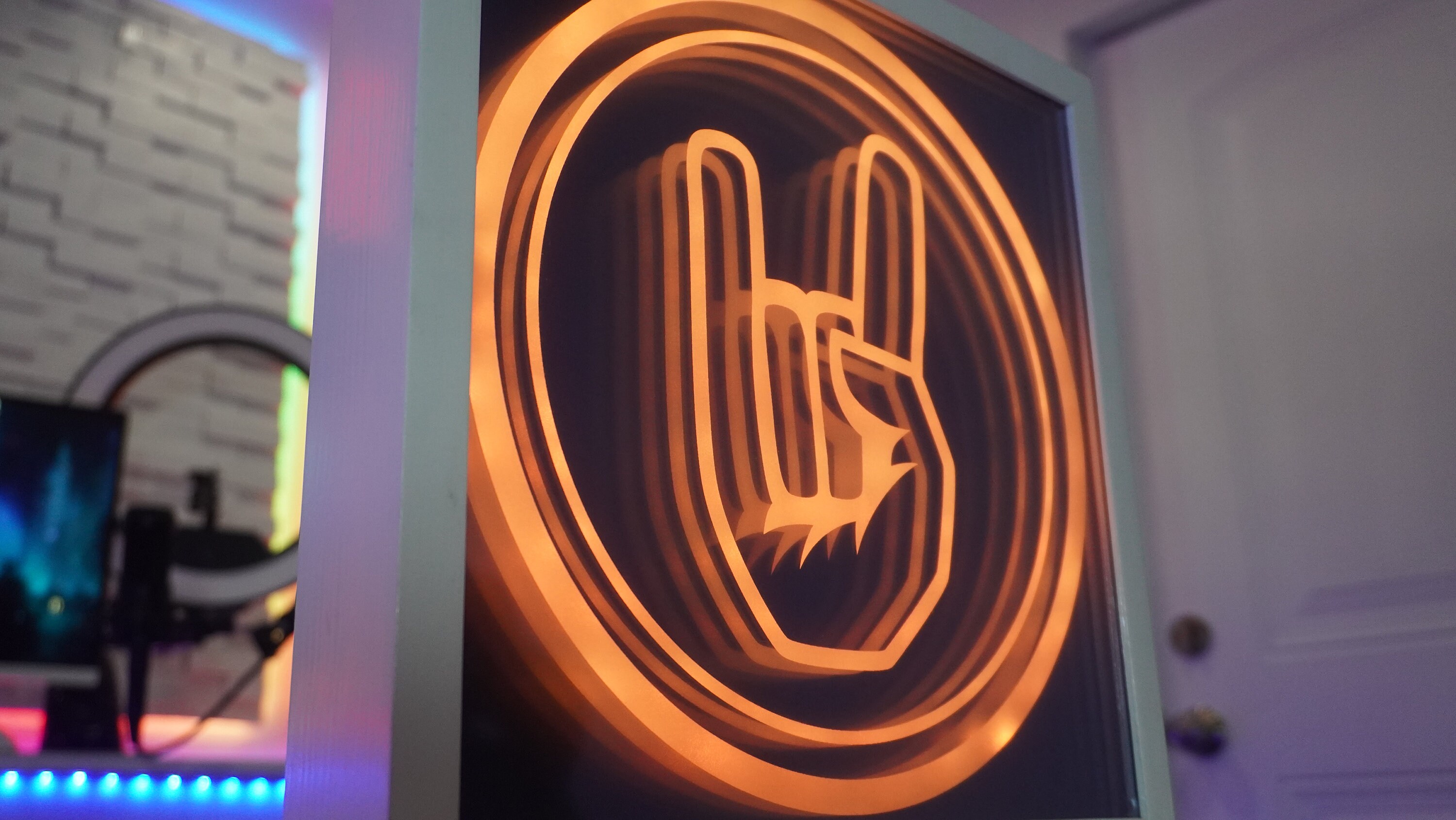 Infinity Mirror Box Custom designs backlit with Smart RGBIC Etsy