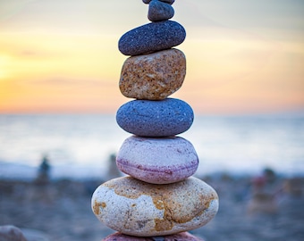 Porto Vallarta Stacked Beach Stones Rock Cairn Fotografie Bild Wandkunst DIGITAL DOWNLOAD