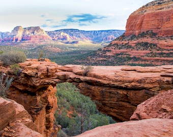 Foto der Teufelsbrücke in Sedona Arizona: Red Rock Arch (Digital Download)