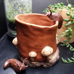 Handmade Clay Mushroom Planters