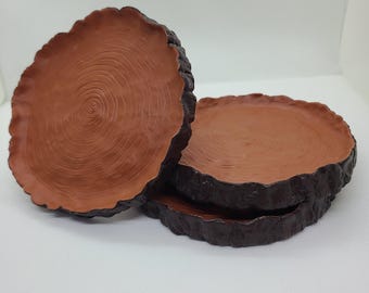 Handgjord lervattenbricka