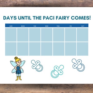 Printable Paci Fairy Countdown Blue
