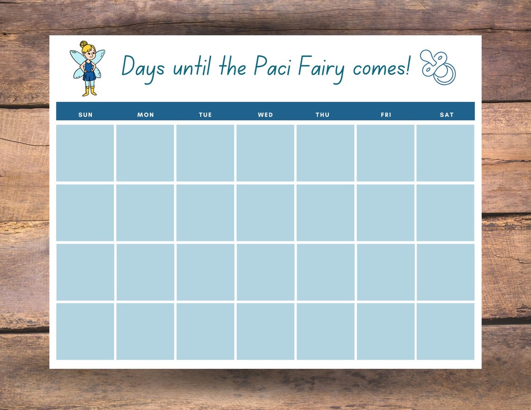 Printable Paci Fairy Countdown - Etsy