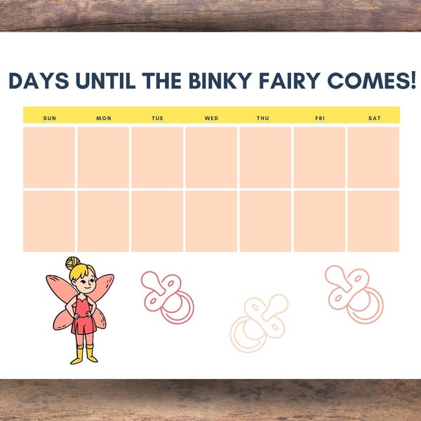 Printable Binky Fairy Countdown