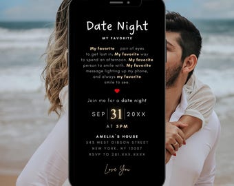 Date Night Invitation Animation | Dinner Date Invite | Anniversary Invitation | Love Invitation | Romantic Invite | Date Invitation