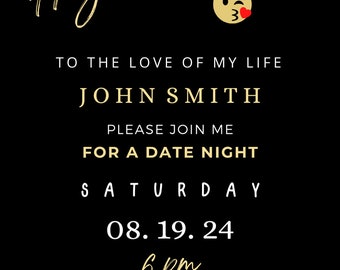 Date Night Invitation E-invite Digital Phone Invitation