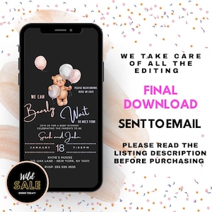 Baby Shower Invitation | E-Invite | Digital Phone Invitation | Downloadable Invitation | Digital Invite | Text Message Invitation