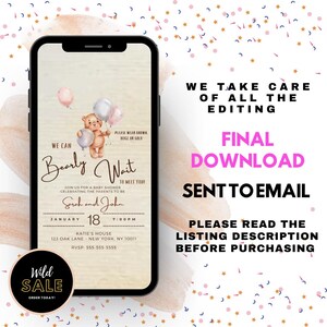 Baby Shower Invitation Light | E-Invite | Digital Phone Invitation | Downloadable Invitation | Digital Invite | Text Message Invitation