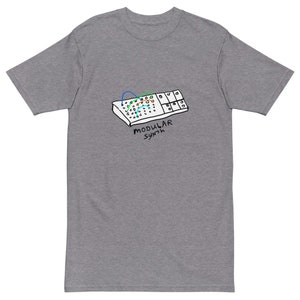Hand Drawn Style Modular Synth Unisex premium heavyweight tee