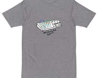 Hand Drawn Style Modular Synth Unisex premium heavyweight tee