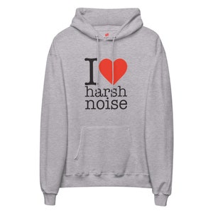 I Love Harsh Noise Unisex fleece hoodie