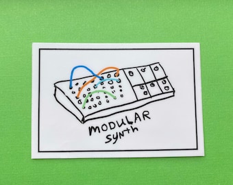 Modular synthesizer sticker