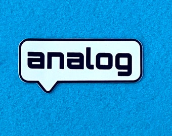 Analog word bubble sticker