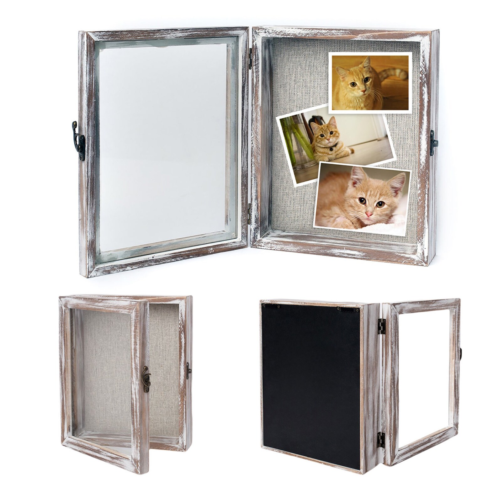 NIKOC Rustic White Shadow Box Display Case 8 X 10 Inch Wood | Etsy