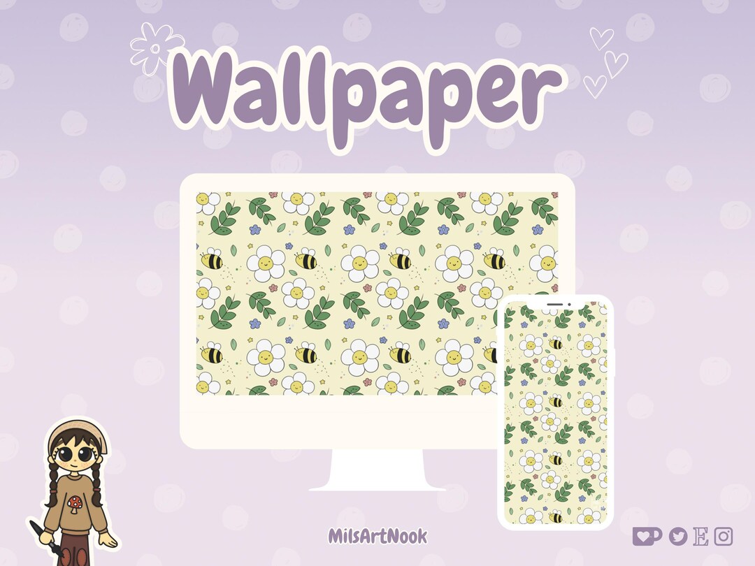 Spring Flower Theme | Wallpaper Set for Phone and Desktop - Etsy