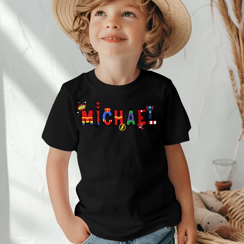 Custom Super Hero Shirt, Family Mom Dad Tee, Captain America Iron man bild 8