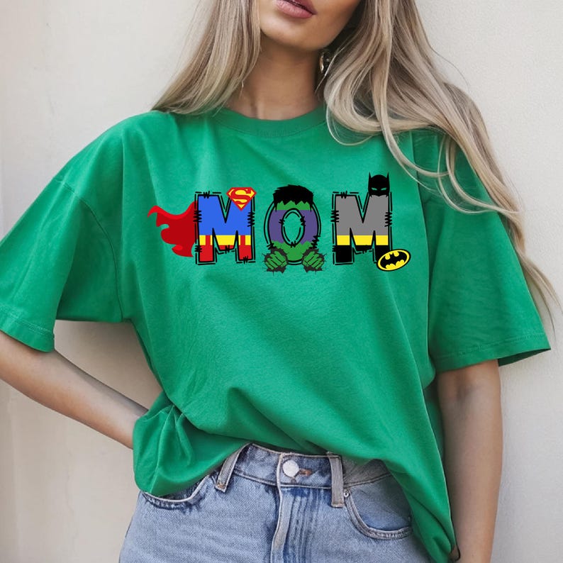 Custom Super Hero Shirt, Family Mom Dad Tee, Captain America Iron man bild 2