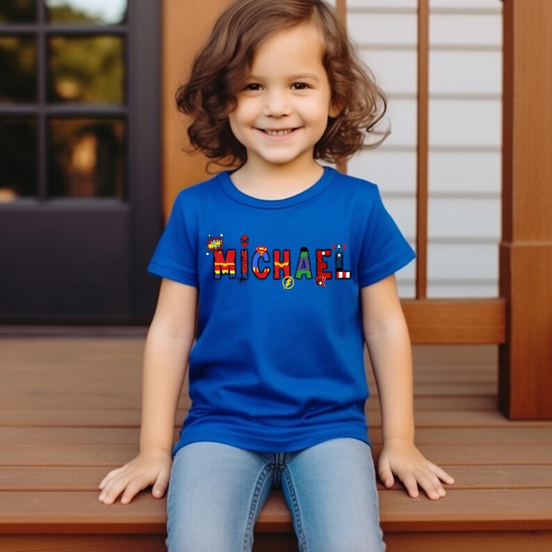Custom Super Hero Shirt, Family Mom Dad Tee, Captain America Iron man bild 4