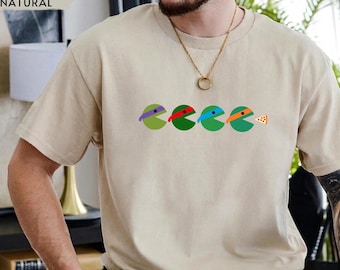 Retro Ninja Turtles Pacman Shirt, 90s Cartoon Father's Day Gift, Comfort Colors®