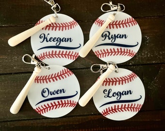 Pendentif de sac de baseball personnalisé, porte-clés chauve-souris, cadeau de baseball pour maman