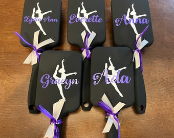 Personalized Hair Brush | Dance Team Gift | Cheer Team Gift | Gymnast Team Gift | Party Favors | Birthday Gift | Black