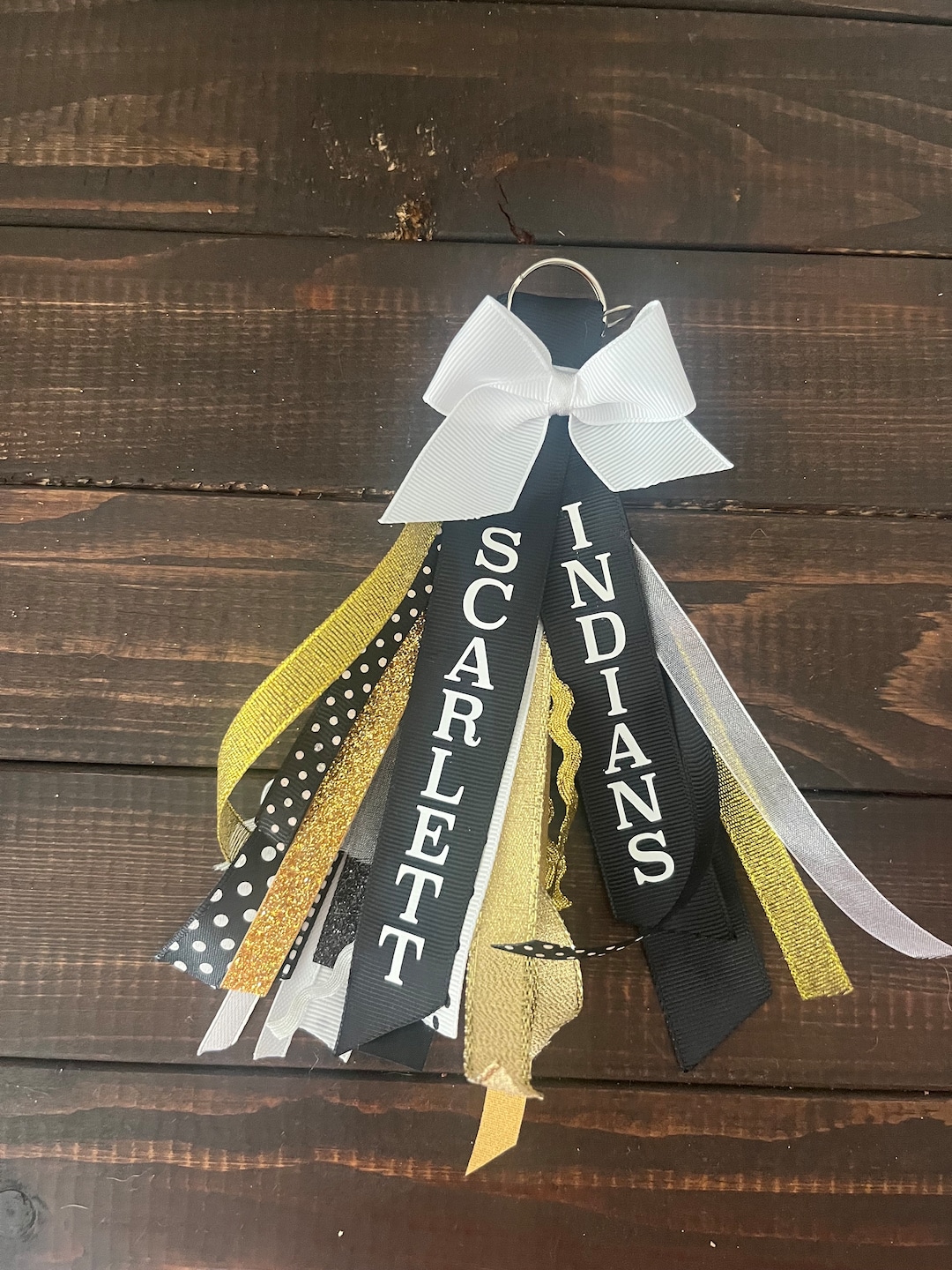 Personalized Cheer Ribbon Keychain, Sports Bag Zipper Pull ...