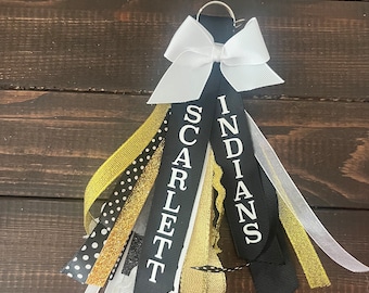 Ribbon Zipper Pull-Cheer Bag, Sports Bag, Personalized Name Tag