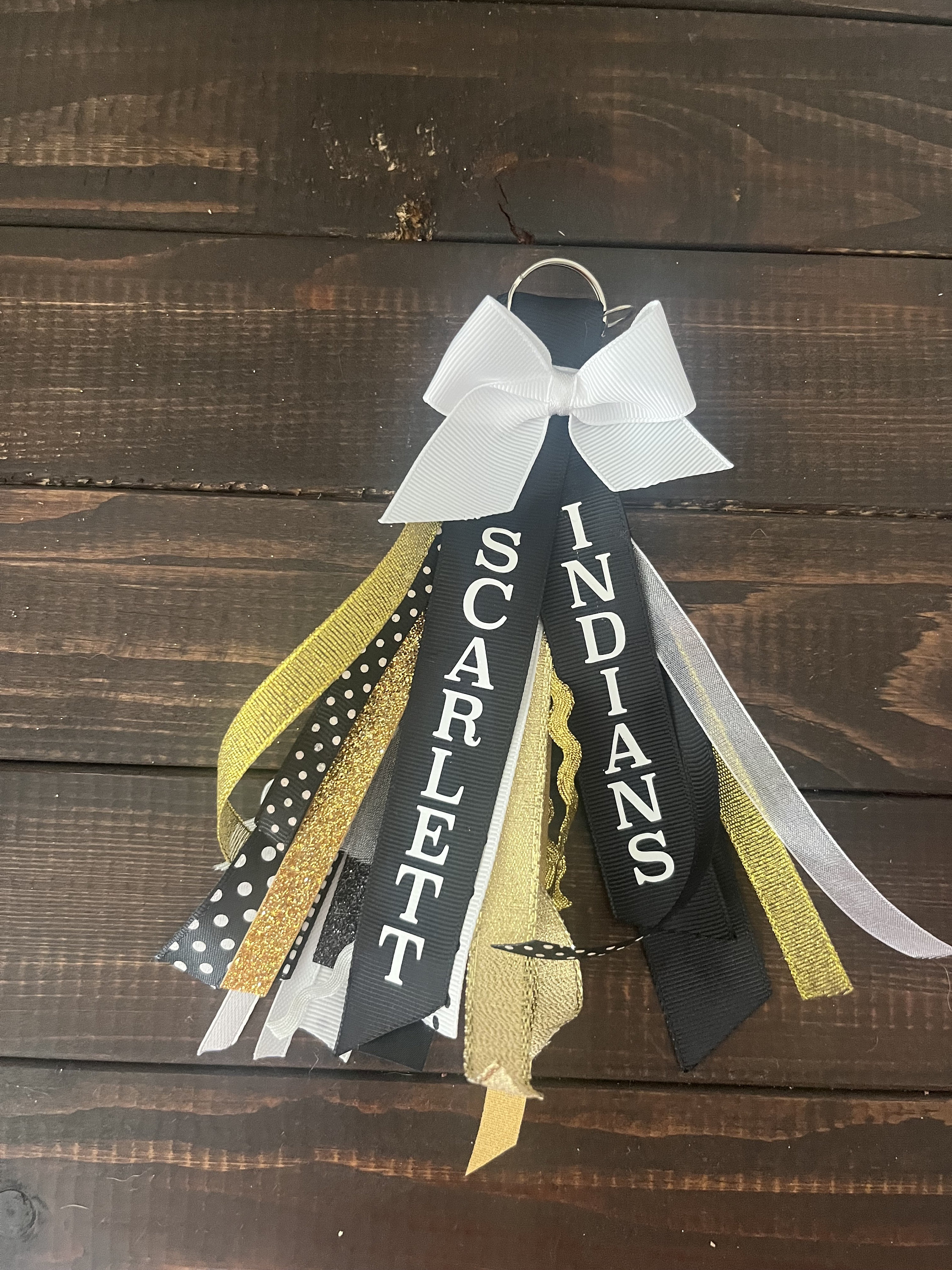 Cheer Gift Ribbon Zipper Pull Keychain Cheer Bag, Sports Bag, Personalized Name Tag